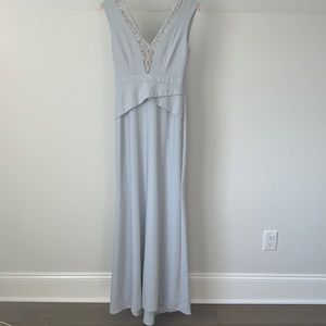 BCBGMAXAZRIA Alyza Deep V Lace Insert Dress